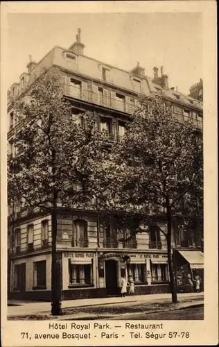 Ak Paris VII, Avenue Bosquet, Hotel Royal Park