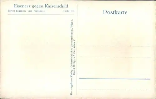 Ak Eisenerz Steiermark, Teilansicht, Kaiserschild