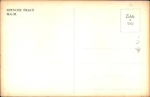 Ak Schauspieler Spencer Tracy, Portrait