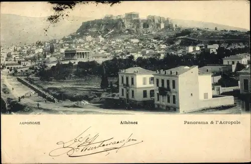 Ak Athen Griechenland, Panorama und Akropolis