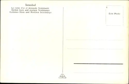 Ak Konstantinopel Istanbul Türkei, Goldenes Horn, Moschee Suleimanye