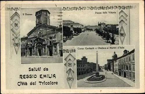 Ak Reggio Emilia Reggio nell’Emilia Emilia-Romagna, Duomo, Piazza della Vittorio