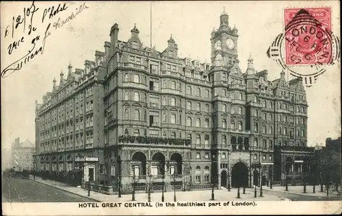 Ak London City England, Hotel Great Central