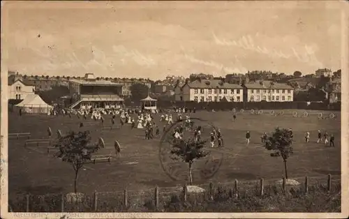 Ak Paignton Devon England, Bogenschießen, Queen's Park, Bogenschießen