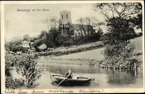 Ak Belaugh auf der Bure Norfolk England, Teilansicht