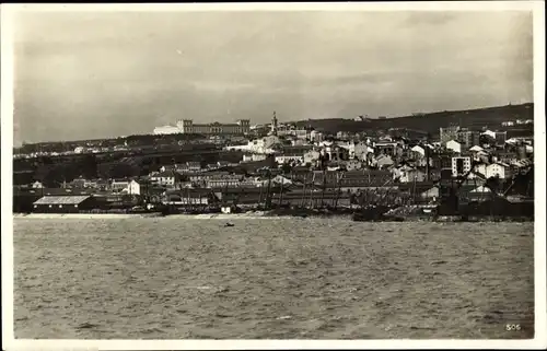 Ak Lissabon Portugal, Panorama, Gesamtansicht der Stadt vom Wasser aus