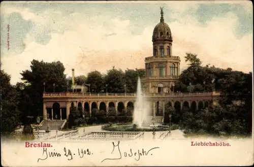 Ak Wrocław Breslau Schlesien, Liebichshöhe