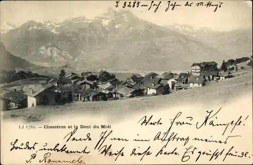 Ak Chesieres Kanton Waadt, Panorama, Dent du Midi