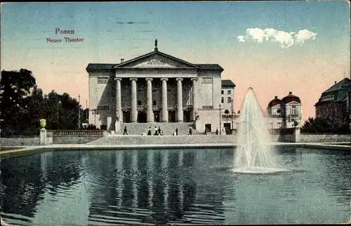 Ak Poznań Posen, Neues Theater