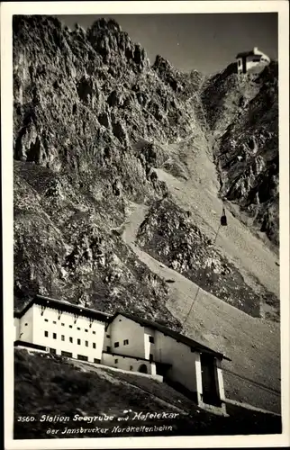Foto Ak Innsbruck in Tirol, Innsbrucker Nordkettenbahn, Station Seegrube, Hafelekar