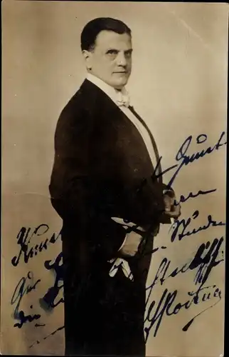 Ak Schauspieler Rudolf Rostner, Porträt, Autogramm