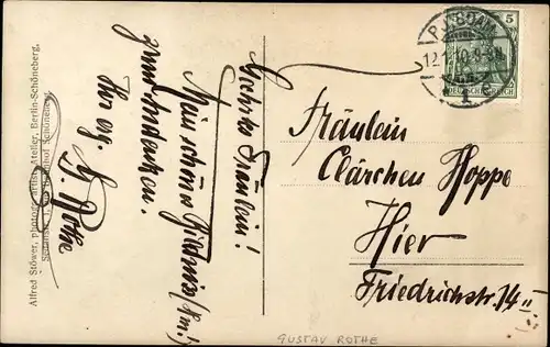 Ak Schauspieler Gustav Rothe, Porträt, Autogramm