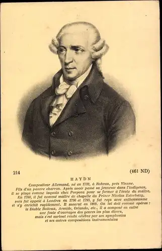 Ak Komponist Joseph Haydn, Portrait