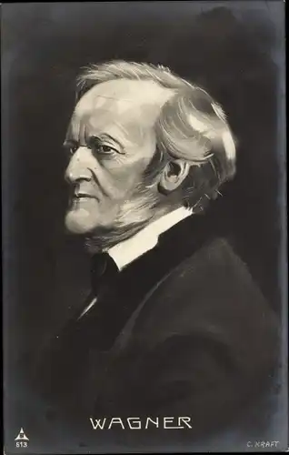 Künstler Ak Kraft, C., Komponist, Dramatiker und Dichter Richard Wagner, Portrait