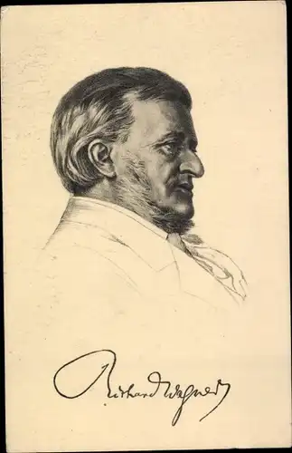 Ak Komponist, Dramatiker und Dichter Richard Wagner, Portrait