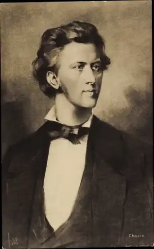 Künstler Ak Rumpf, E., Komponist Frédéric Chopin, Pianist, Klavierkomponist, Portrait