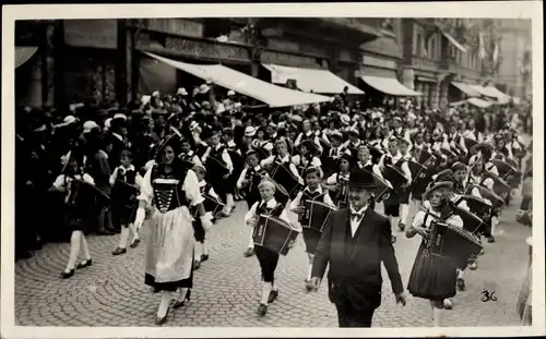 Ak Schweiz, Umzug, Tracht