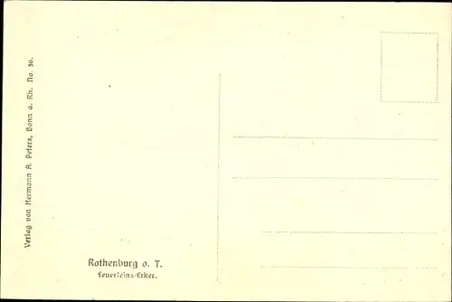 Ak Rothenburg ob der Tauber Mittelfranken, Feuerleins-Erker