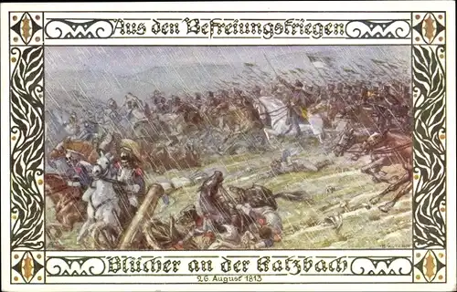 Künstler Ak Aus den Befreiungskriegen, Blücher an der Katzbach 1813, Jungdeutschland Bund