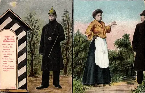 Ak Steh ich in finstrer Mitternacht, Wachsoldat