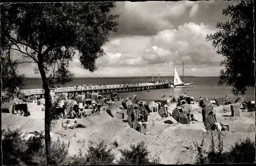 Ak Ostseebad Timmendorfer Strand, Strandleben, Landungsbrücke