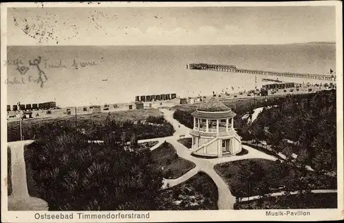 Ak Ostseebad Timmendorfer Strand, Musik-Pavillon