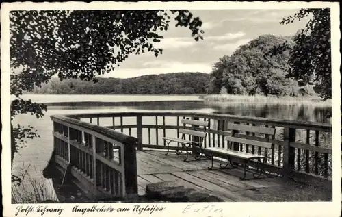 Ak Eutin in Ostholstein, Ukleisee, Uglei See, Angelbrücke