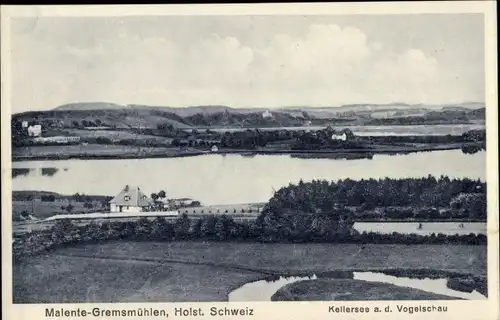 Ak Gremsmühlen Malente in Ostholstein, Kellersee, Vogelschau