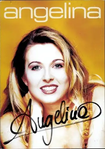 Ak Sängerin Angelina, Portrait, Autogramm