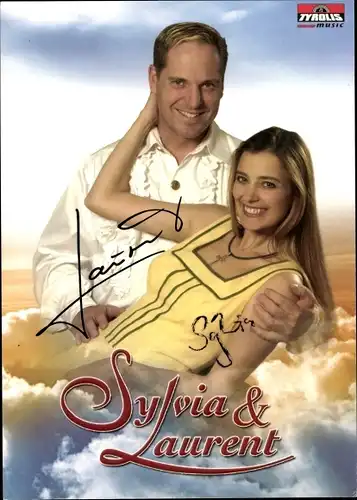 Ak Sänger Sylvia & Laurent, Portrait, Autogramm