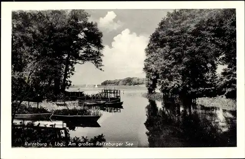 Ak Ratzeburg im Herzogtum Lauenburg, Am großen Ratzeburger See