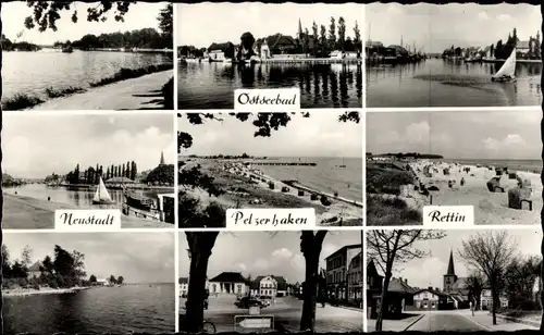 Ak Pelzerhaken Neustadt in Holstein, Rettin, Teilansichten
