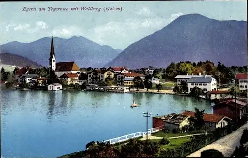 Ak Egern am Tegernsee Oberbayern, Wallberg, Kirche