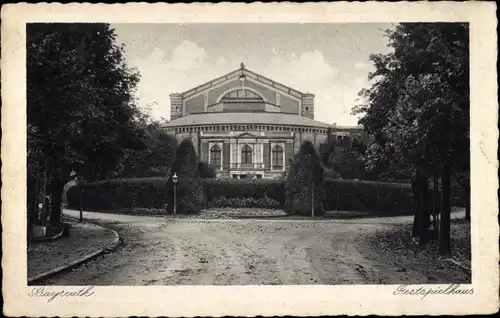 Ak Bayreuth Oberfranken, Festspielhaus