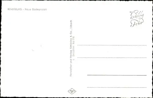 Ak Rendsburg in Schleswig Holstein, Neue Badeanstalt