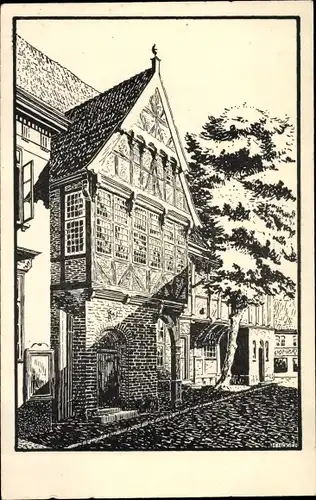 Künstler Ak Rendsburg in Schleswig Holstein, Rathaus