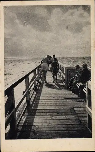 Ak Nordseebad Sankt Peter Ording, Seebrücke