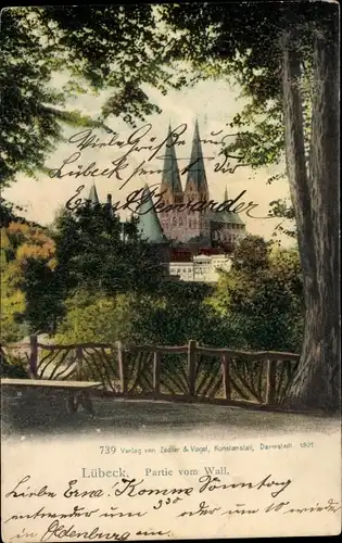 Ak Lübeck, Wall, Kirche