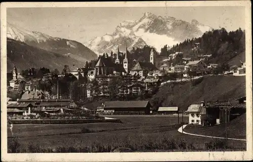 Ak Berchtesgaden in Oberbayern, Panorama mit Hochkalter