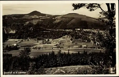 Ak Jonsdorf in der Oberlausitz Sachsen, Panorama, Lausche, Mühlsteinbrüche