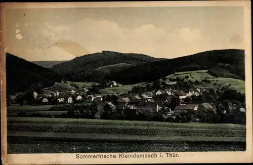 Ak Kleindembach Langenorla in Thüringen, Gesamtansicht, Gasthaus zur guten Quelle