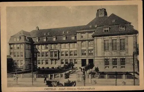 Ak Krefeld am Niederrhein, Städtische Höhere Mädchenschule