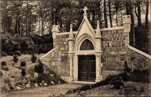 Ak Stöfs Behrensdorf in Schleswig Holstein, Mausoleum des General-Feldmarschalls Graf von Waldersee