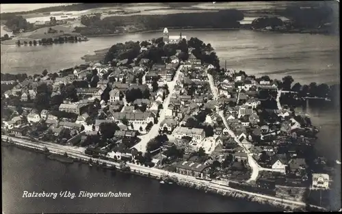 Ak Ratzeburg in Lauenburg, Fliegeraufnahme
