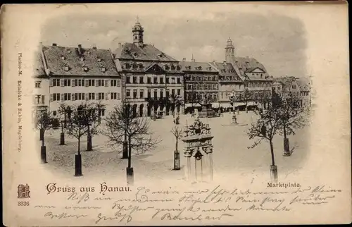 Ak Hanau am Main, Marktplatz