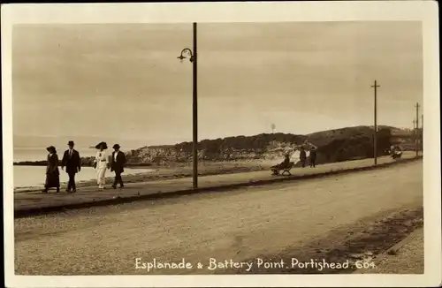 Ak Portishead Somerset England, Esplanade, Battery Point