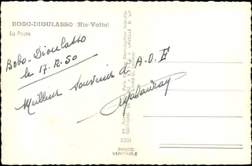 Ak Bobo Dioulasso Burkina Faso, La Poste