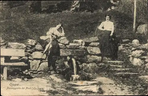 Ak Oropa Biella Piemonte, Passeggiata dei Preti