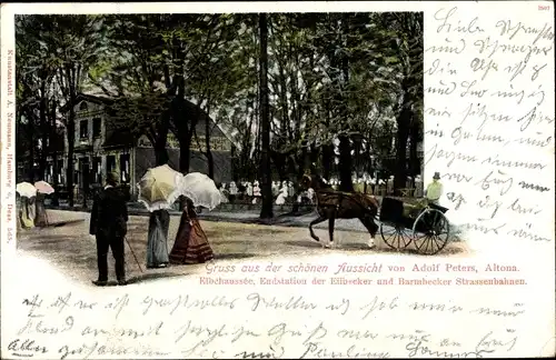 Ak Hamburg Altona, Gasthof schöne Aussicht, Elbchaussee