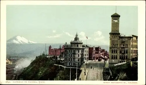 Ak Tacoma Washington USA, Tor zur Stadt